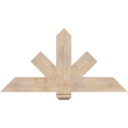 Ekena Millwork Kennewick Smooth Timber Gable Bracket, Douglas Fir, 48"W x 24"H x 3 1/2"D x 5 1/2"F, 12/12 Pitch GBW048X24X0406KEN00SDF